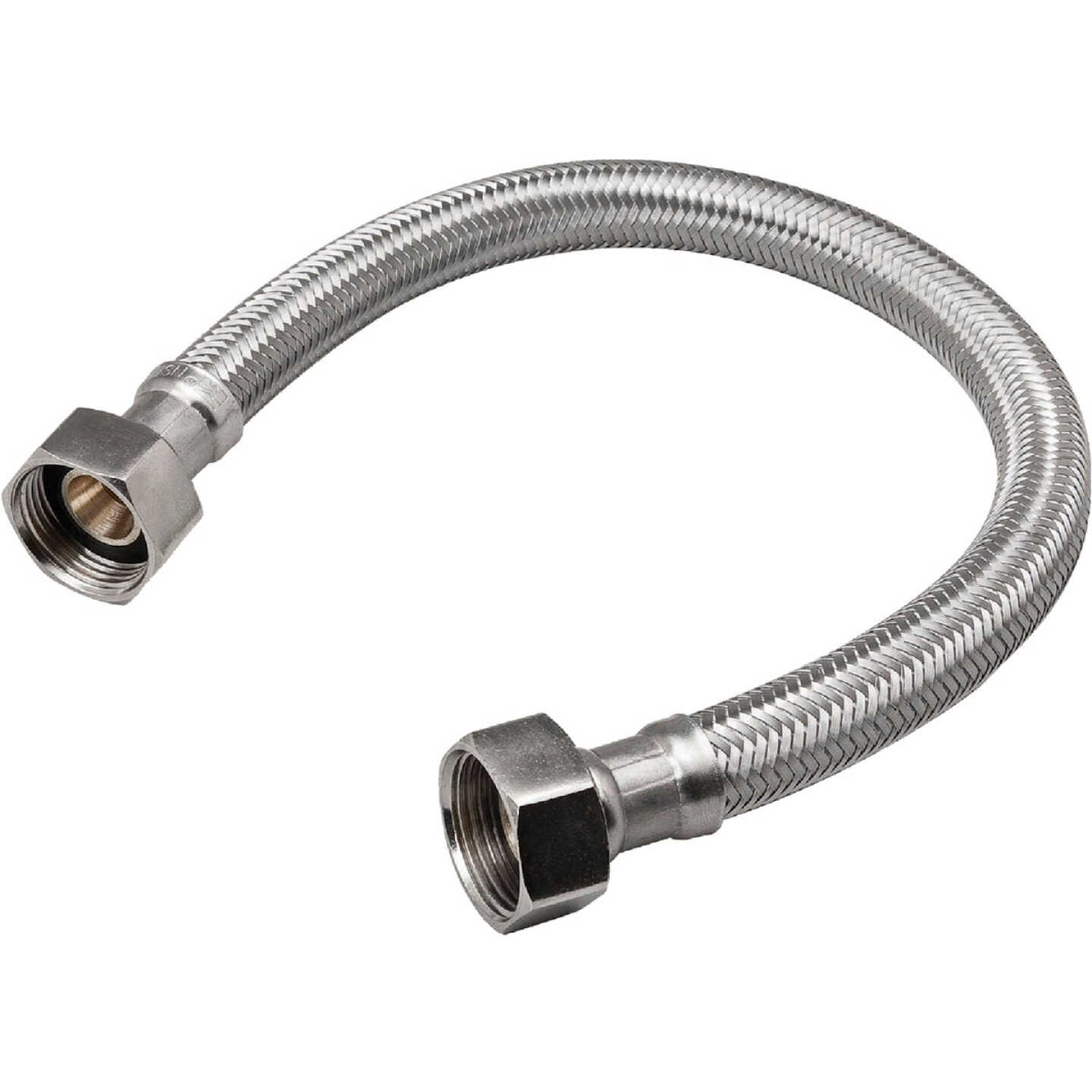 Do it Best 3/4 In. FIP x 3/4 In. FIP x 18 In. Braided Stainless Steel Water Heater Connector Image 1