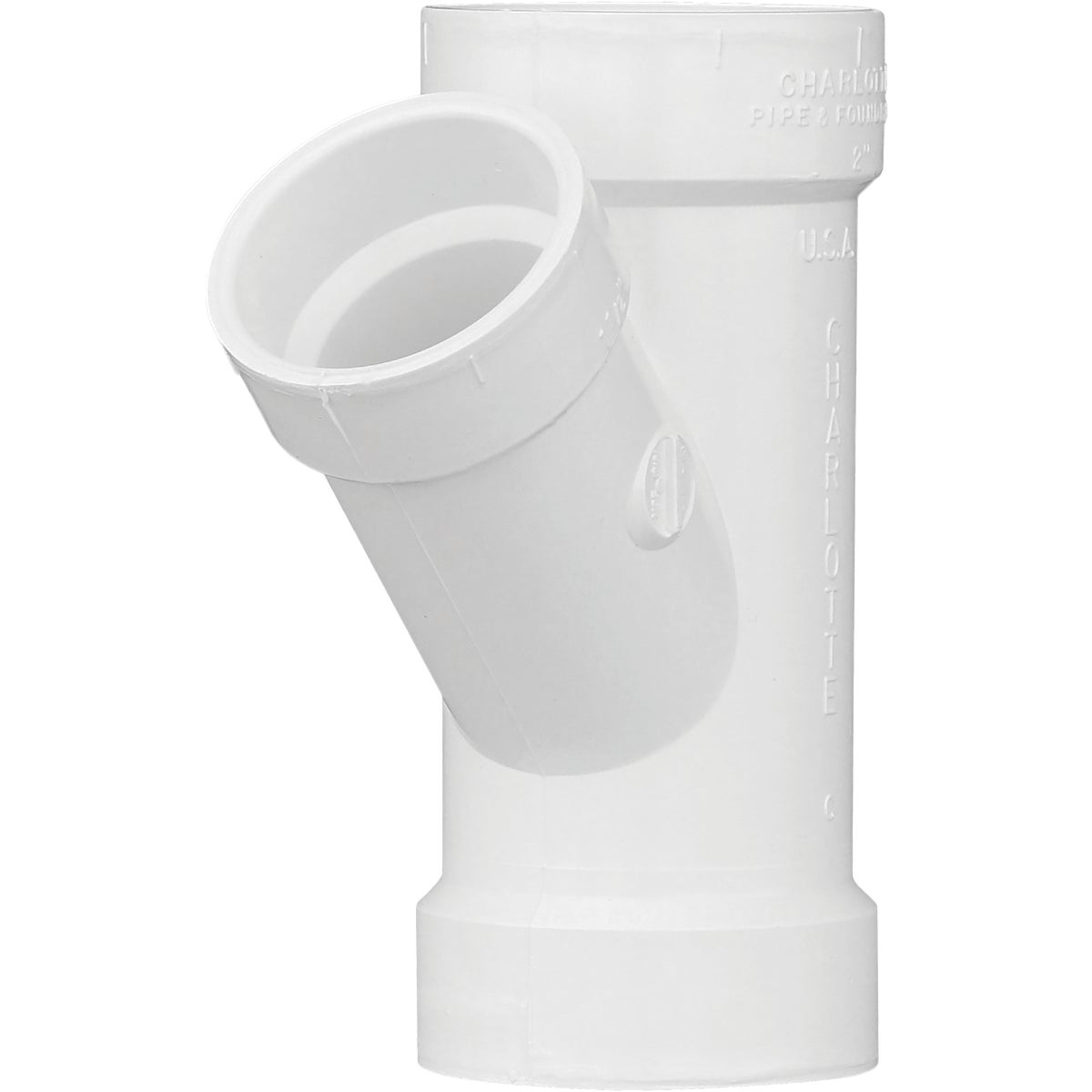 Charlotte Pipe 2 In. x 1-1/2 In. Schedule 40 DWV Reducing PVC Wye Image 1