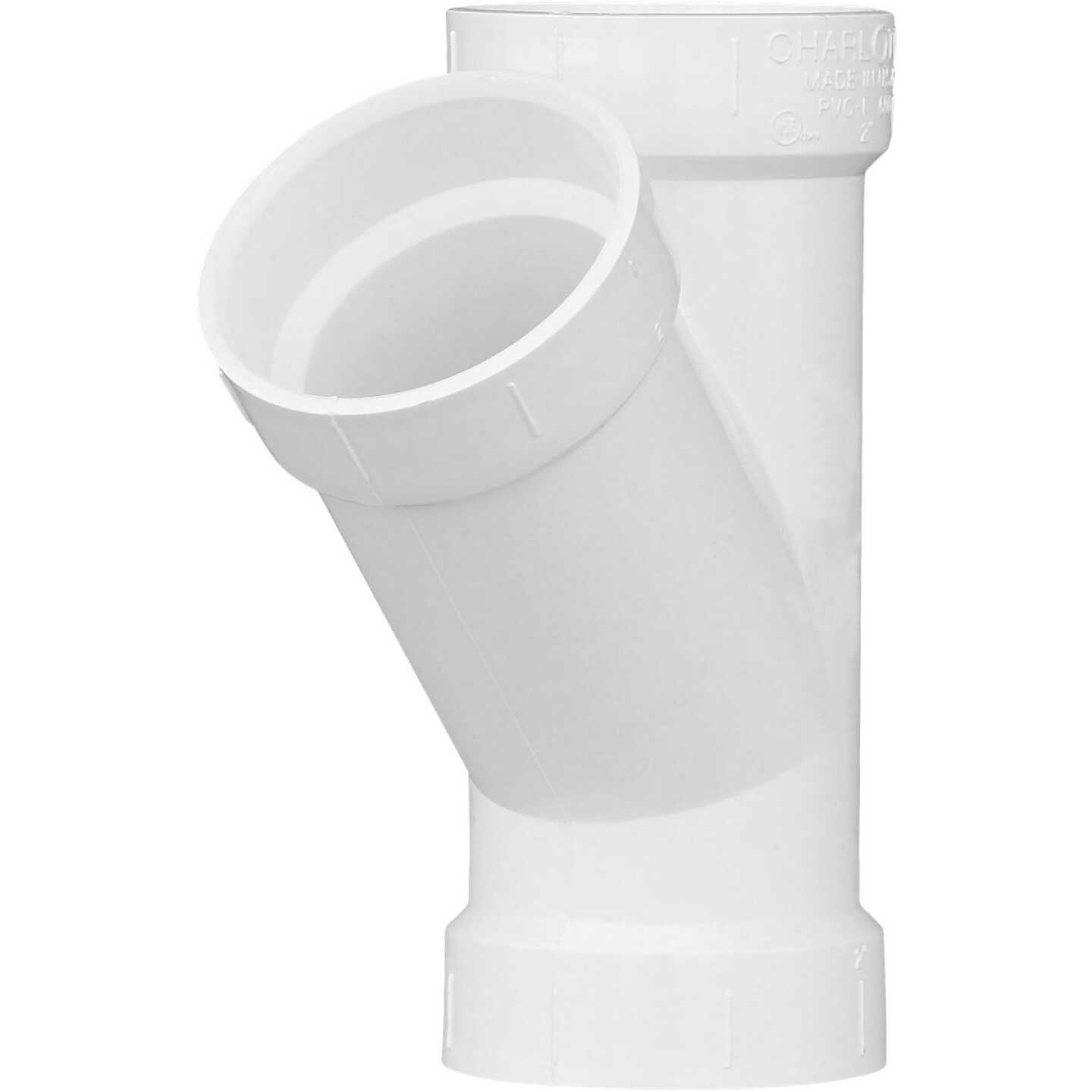Charlotte Pipe 2 In. Schedule 40 DWV Hub PVC Wye Image 1