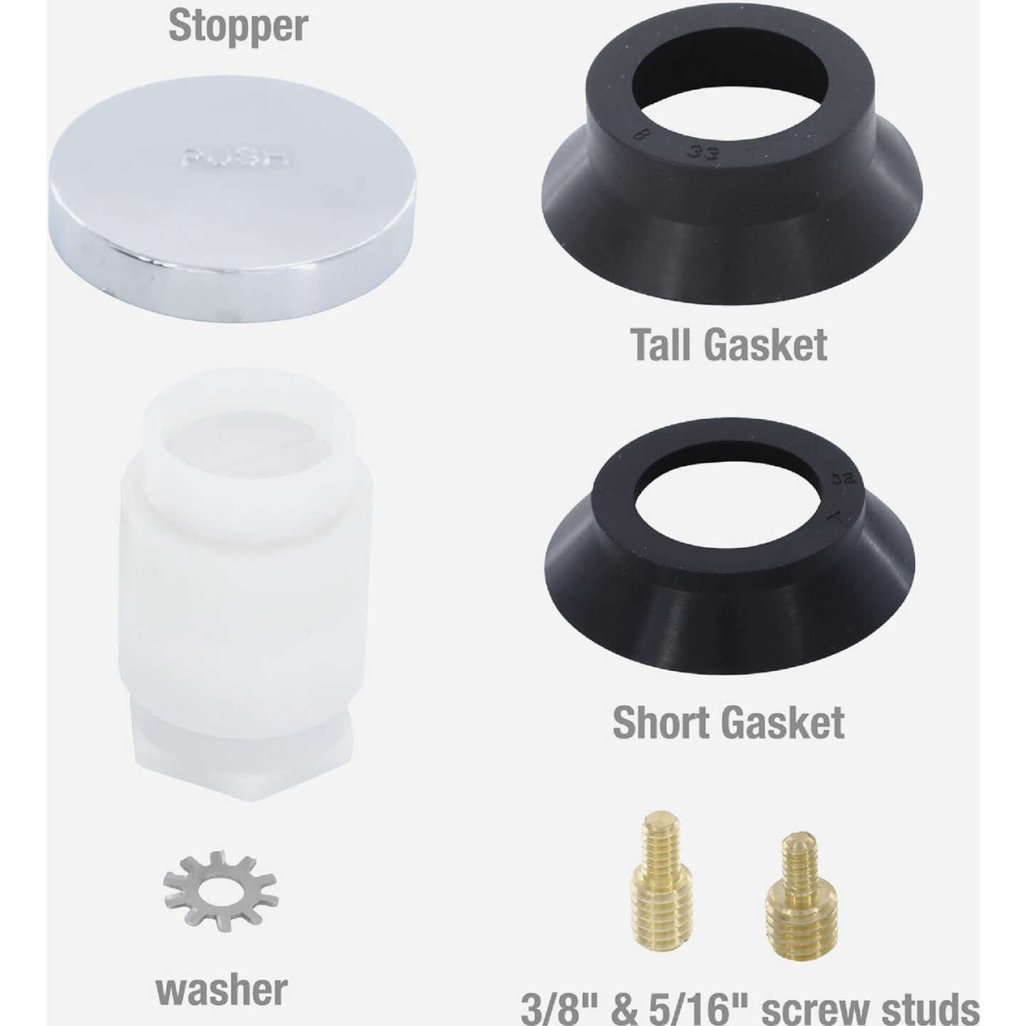 Danco 2 In. Universal Touch-Toe Bathtub Drain Stopper in Chrome Image 6