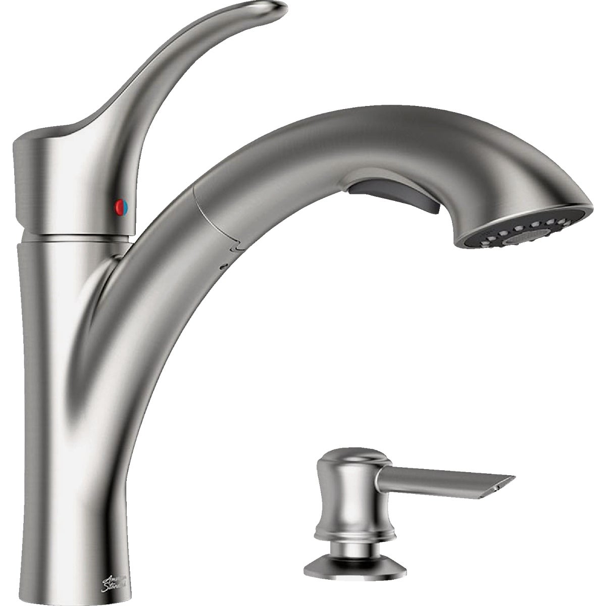 American Standard Mesa 1-Handle Lever Pull-Down Kitchen Faucet with Soap Dispenser, Stainless Steel Image 5