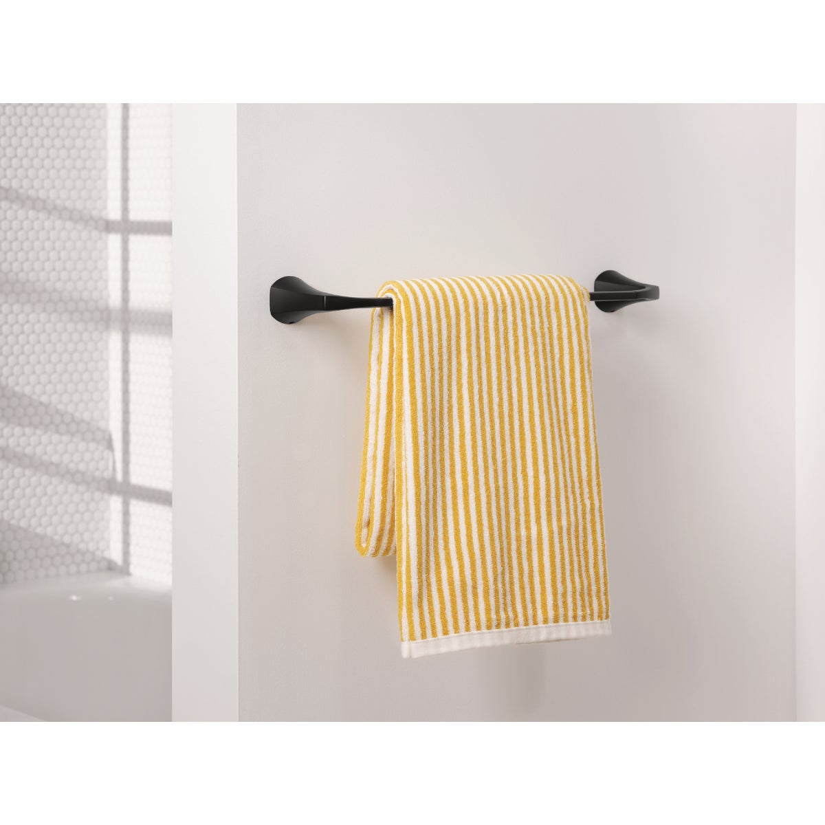 Moen Lindor 18 In. Towel Bar, Matte Black Image 2