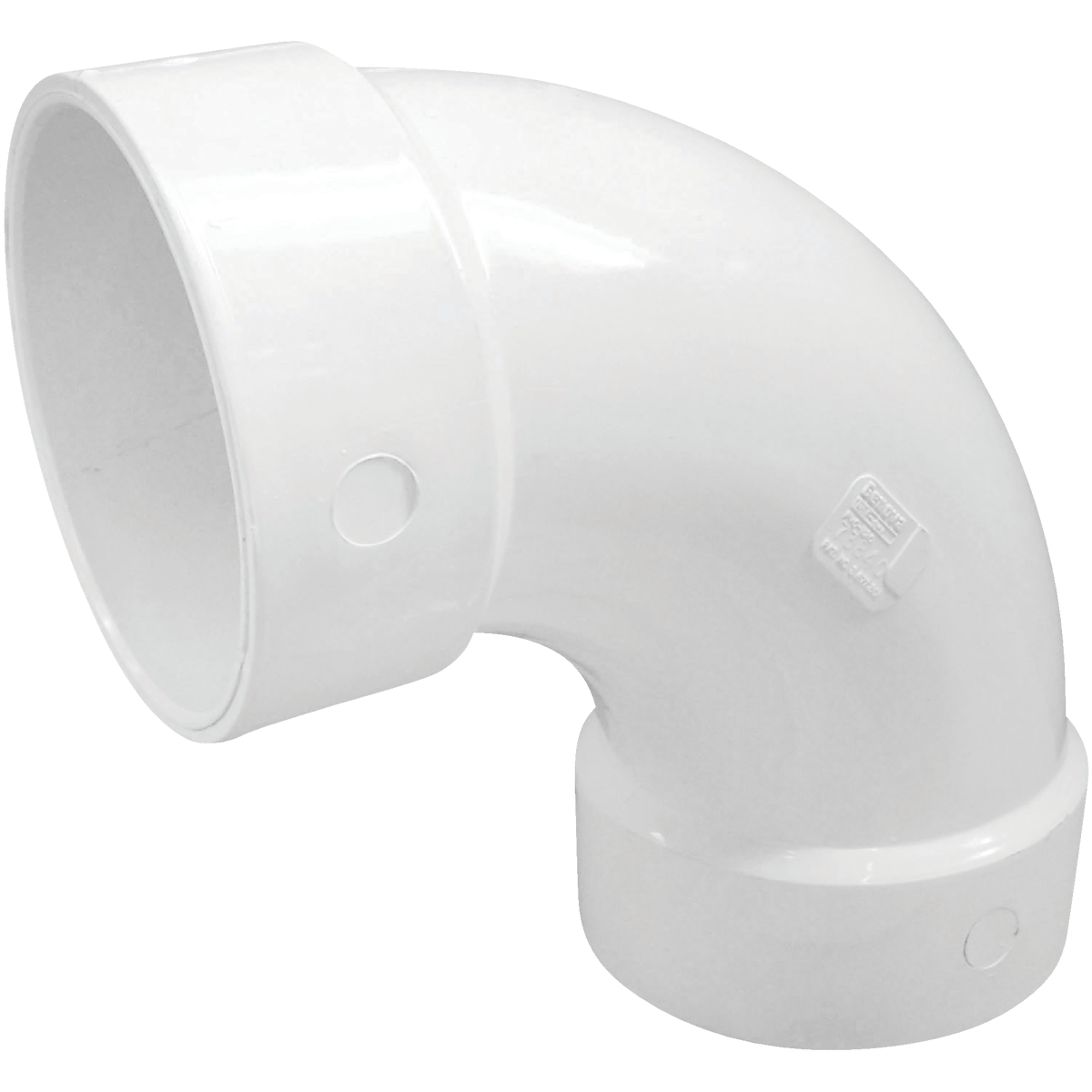 Charlotte Pipe 4 In. Schedule 40 90 Deg. Long Sweep DWV PVC Elbow (1/4 Bend) Image 1