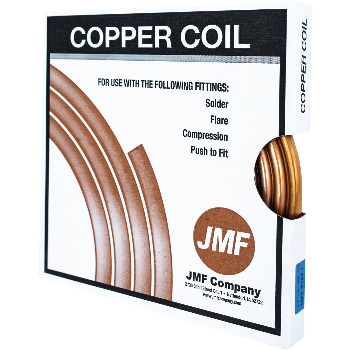 JMF Company 1/4 In. x 10 Ft. Type L Copper Tube