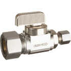 dahl 5/8 In. OD Comp (1/2 In. Nom.) x 1/4 In. OD Comp Straight Plated Supply Stop Image 1