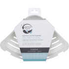 Zenna Home Frosted Finish Suction Corner Bathroom Shelf Image 3