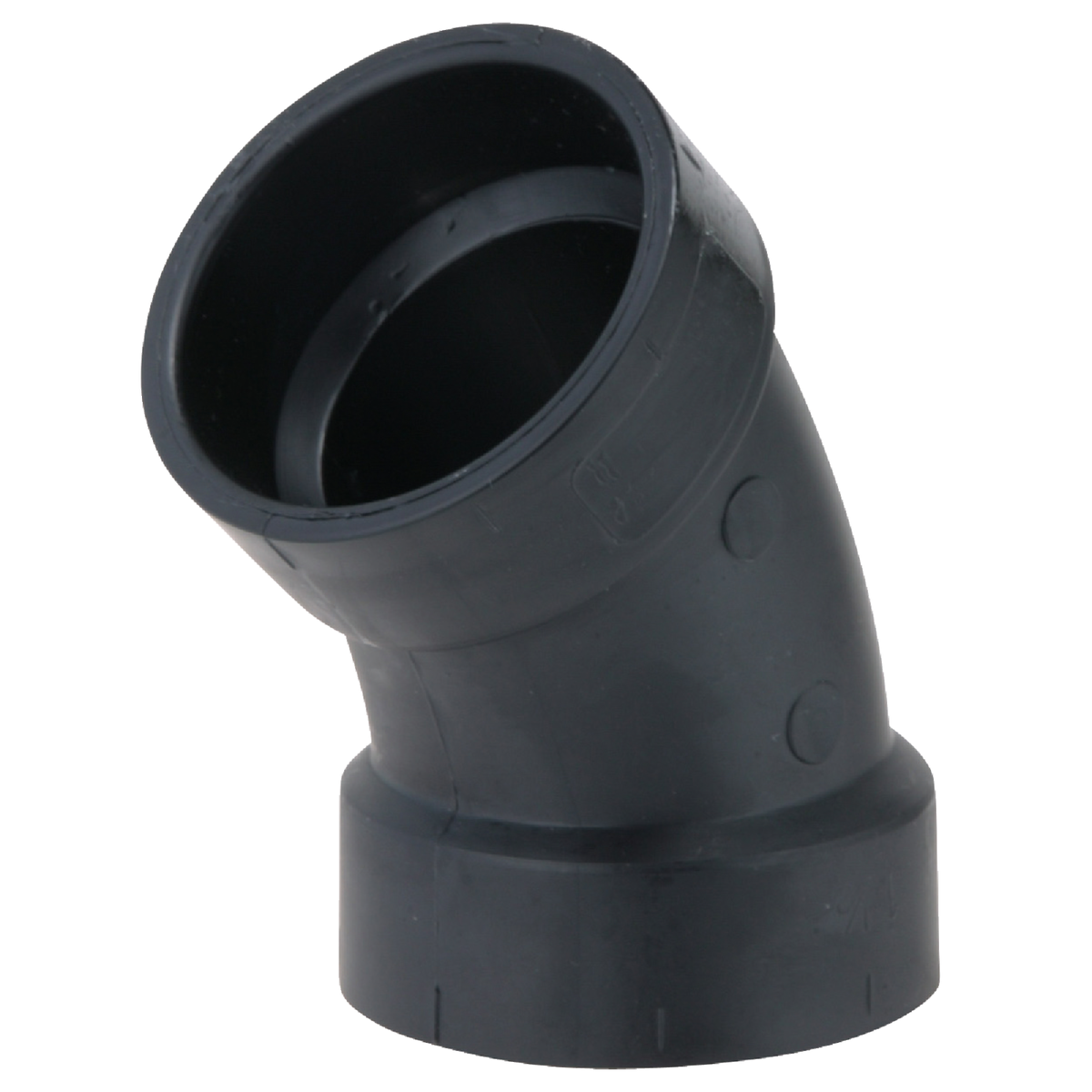 Charlotte Pipe 1-1/2 In. Hub x Hub 45 Deg. ABS Elbow (1/8 Bend)