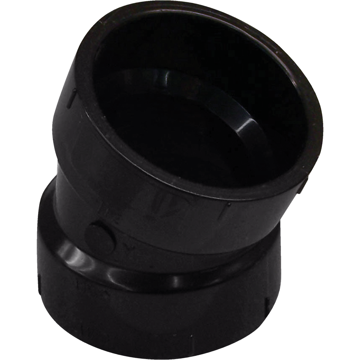 Charlotte Pipe 1-1/2 In. Hub x Hub 22-1/2 Deg. ABS Elbow (1/16 Bend)