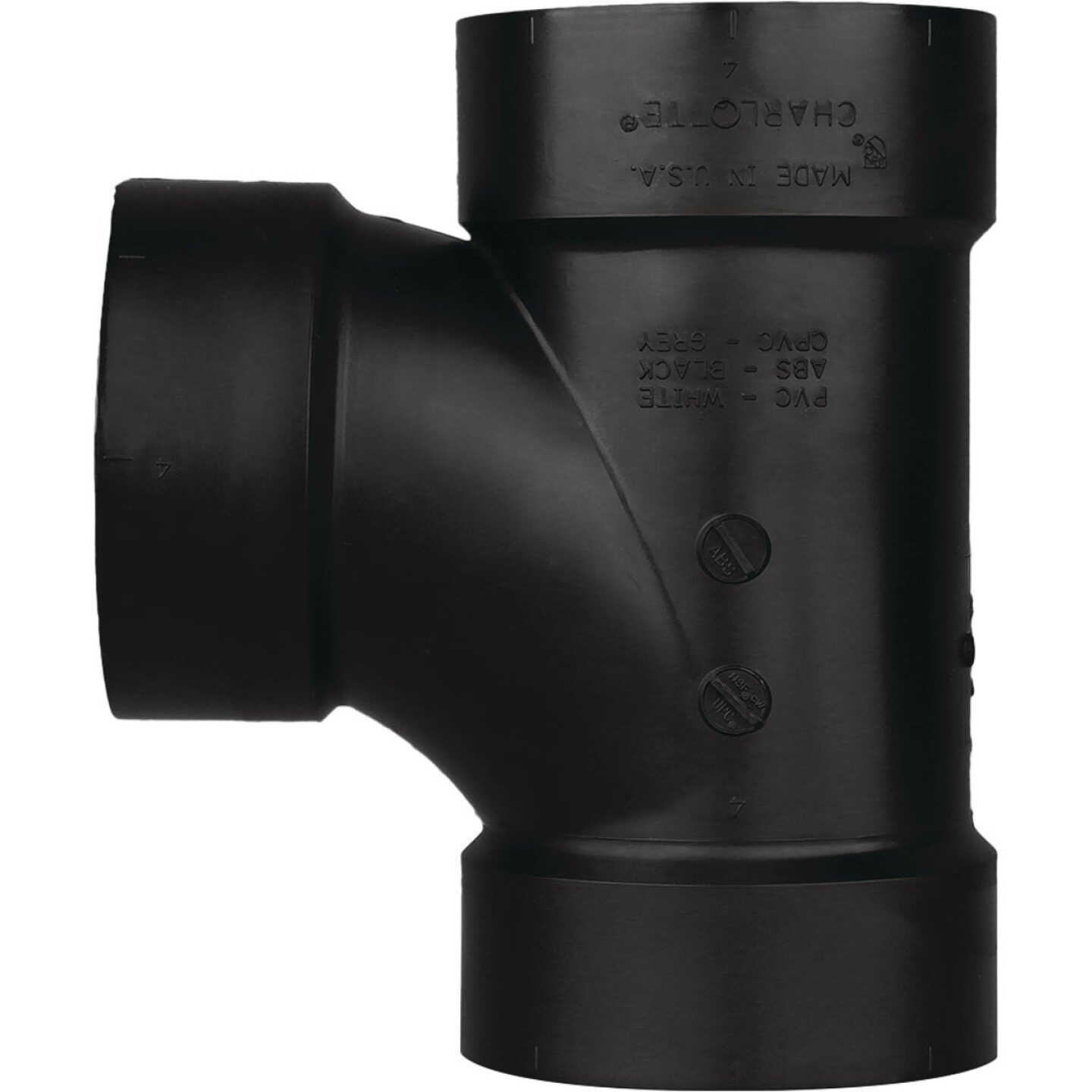Charlotte Pipe 1-1/2 In. Hub x Hub x Hub Sanitary ABS Waste & Vent Tee Image 1
