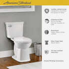 American Standard Astute VorMax Right Height White Elongated Bowl 1.28 GPF Complete Toilet Image 3