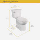 American Standard Astute VorMax Right Height White Elongated Bowl 1.28 GPF Complete Toilet Image 2