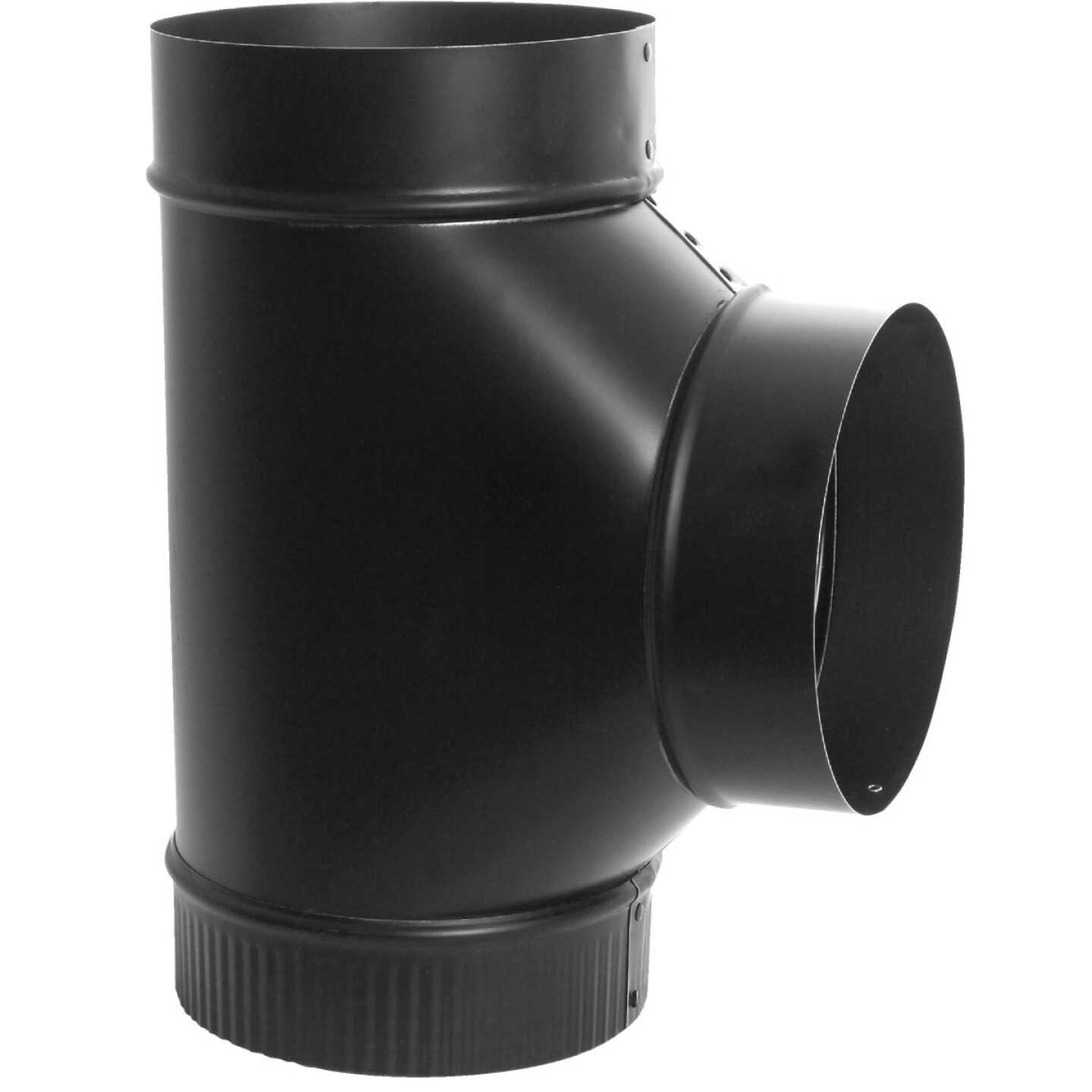 Imperial Single Wall 7 In. 24 ga Black Tee Joint Image 1
