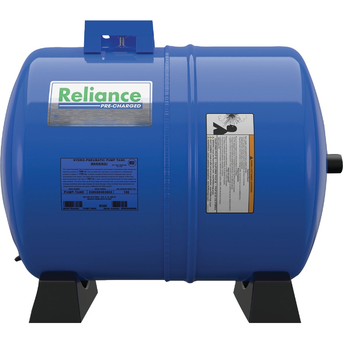 Reliance 20 Gal. Horizontal Pressure Pump Tank