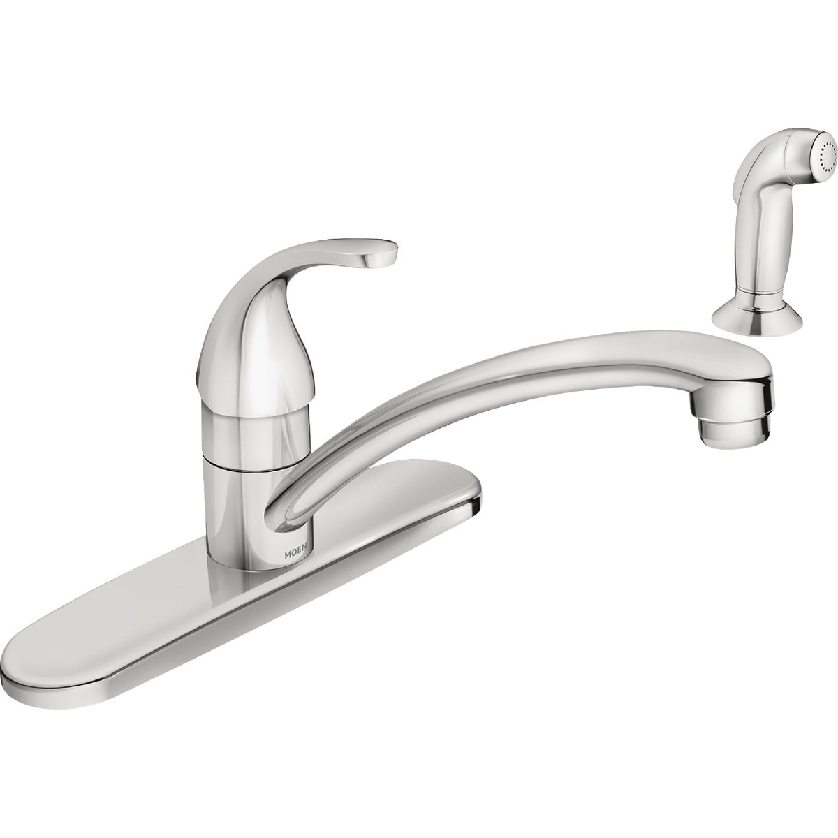 Moen Adler 1-Handle Lever Kitchen Faucet with Side Spray, Chrome