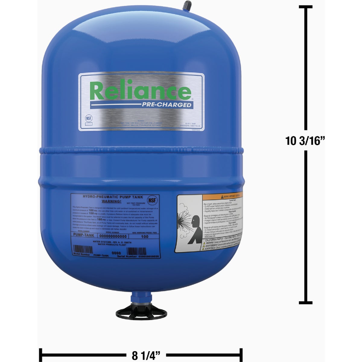 Reliance 2 Gal. Inline Pressure Pump Tank Image 2