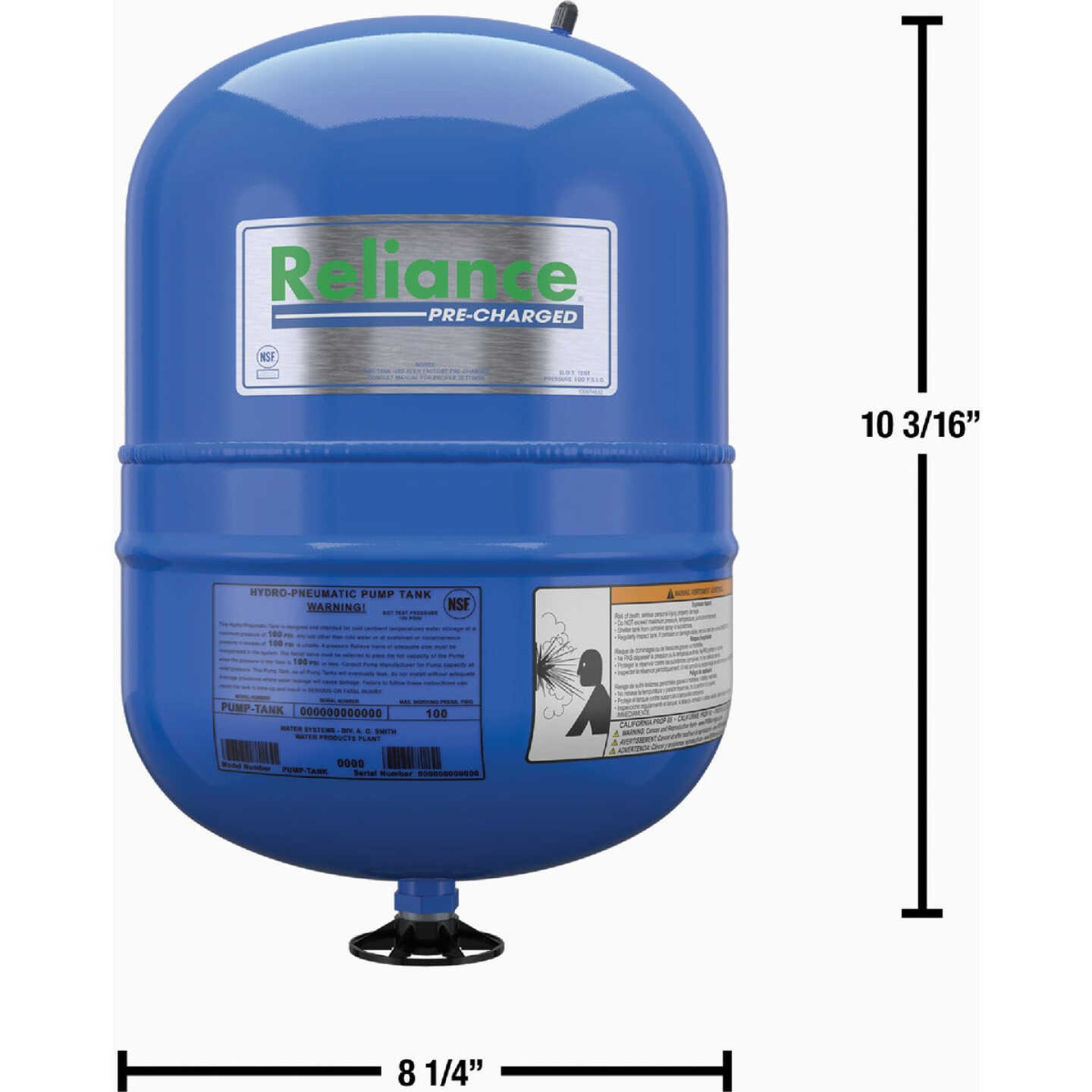 Reliance 2 Gal. Inline Pressure Pump Tank Image 2