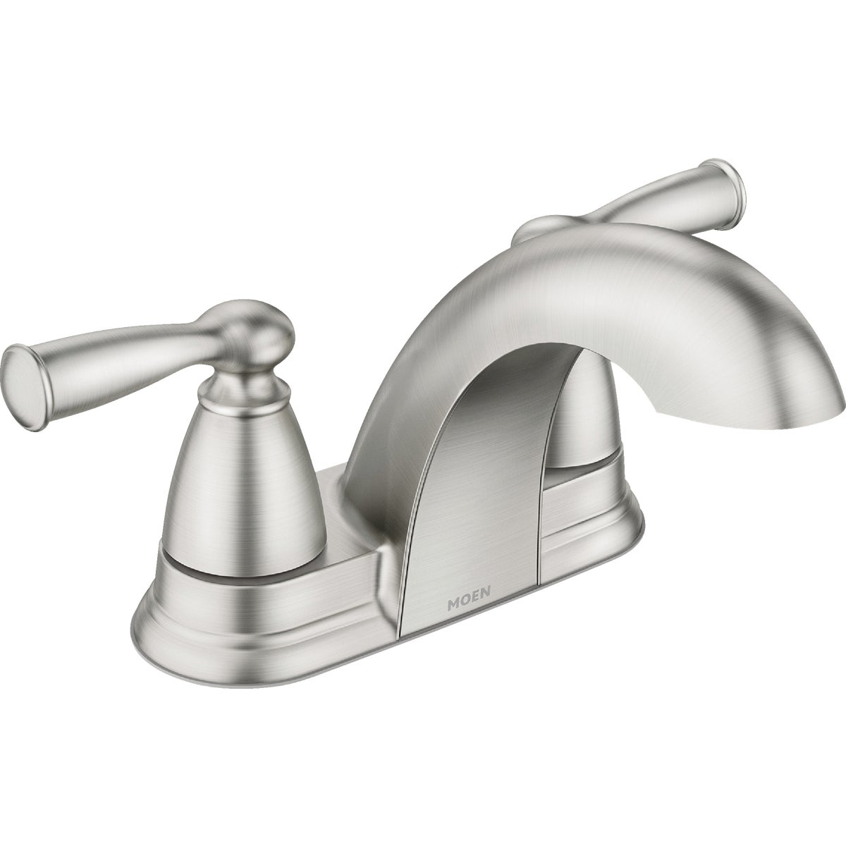 Moen Banbury 2-Handle Lever Centerset Bathroom Faucet with Pop-Up, Spot Resist Brushed Nickel Image 1