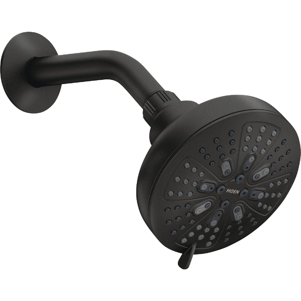 Moen Hydro Energetix 8-Spray Pattern 4.75 In. Wall Mount Fixed Shower Head, Matte Black Image 1