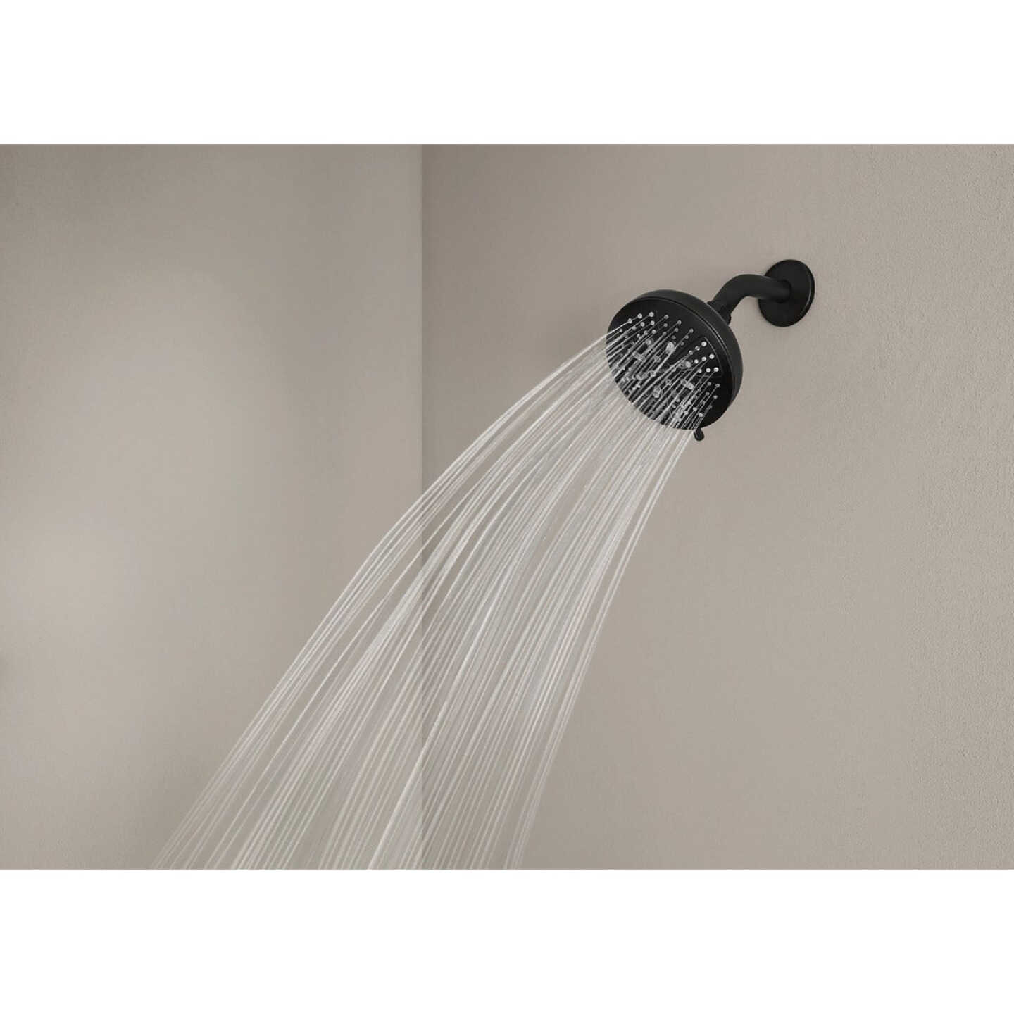 Moen Hydro Energetix 8-Spray Pattern 4.75 In. Wall Mount Fixed Shower Head, Matte Black Image 3