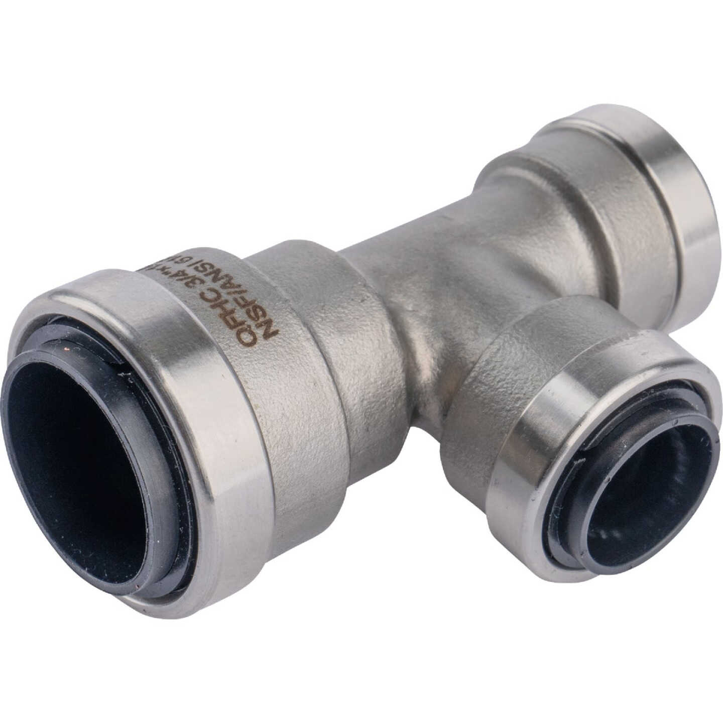 QuickFitting 3/4 In. x 1/2 In. x 1/2 In. Push-to-Connect Stainless Steel Reducing Tee Image 4