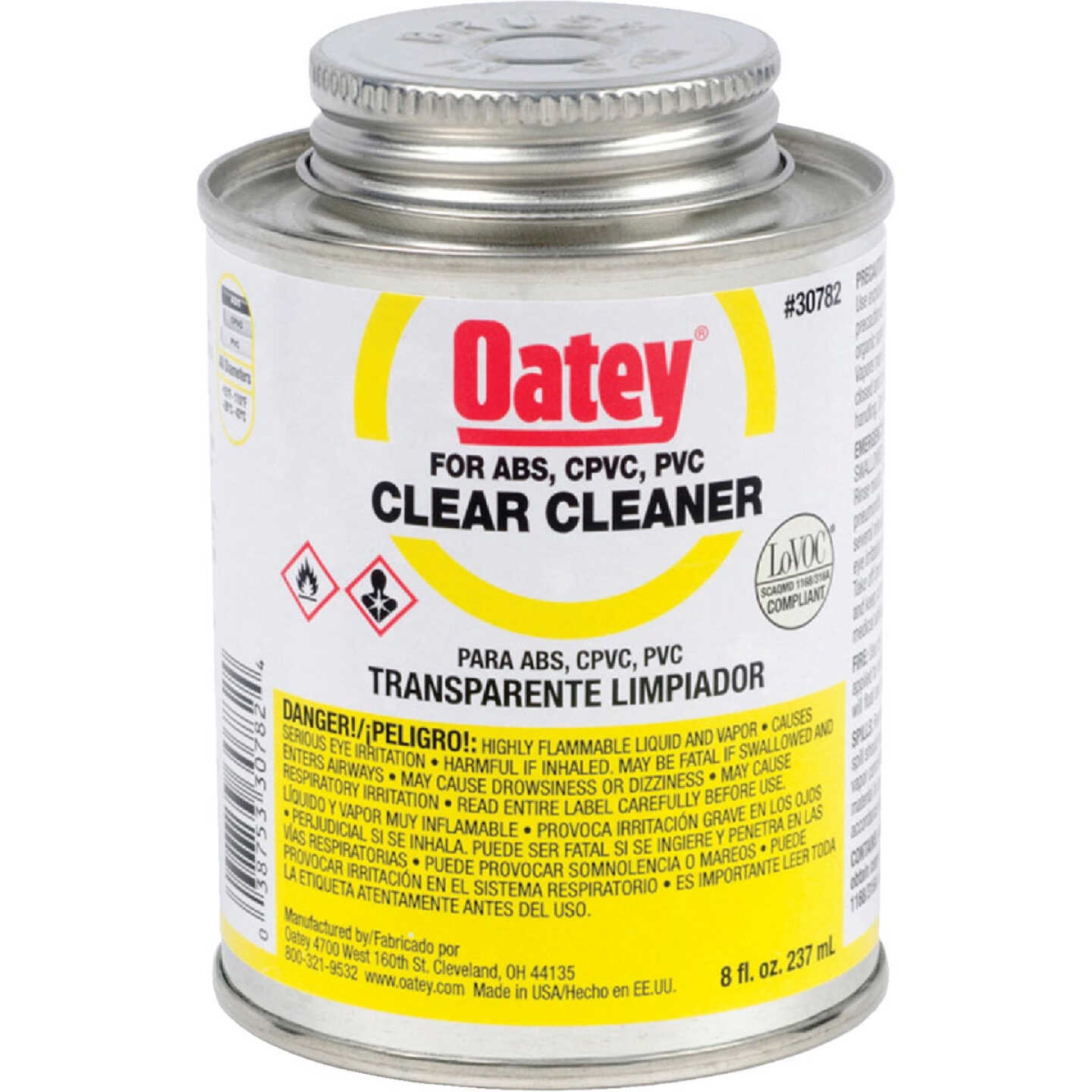Oatey 8 Oz. All-Purpose Clear PVC Cleaner Image 1