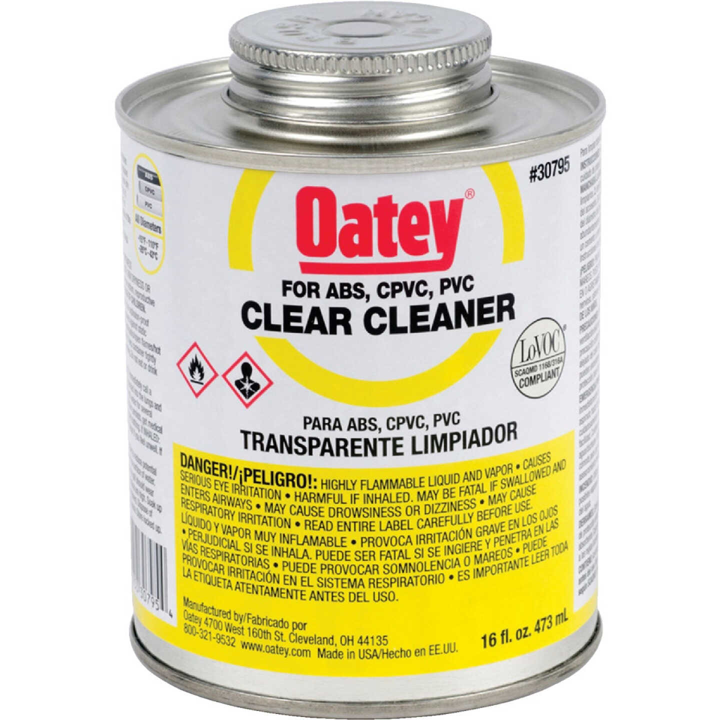 Oatey 16 Oz. All-Purpose Clear PVC Cleaner Image 1