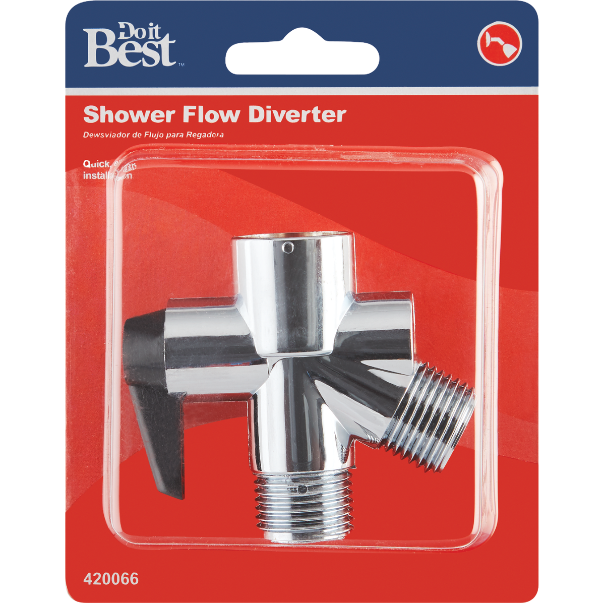 Do it  1/2 In. Chrome Plastic Shower Diverter Image 2