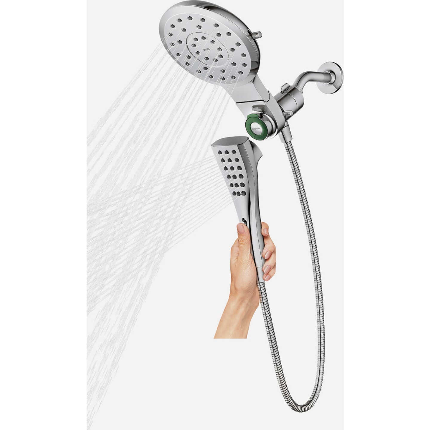 Moen Verso 8-Spray 1.75 GPM Combo Handheld Shower Head with Infiniti Dial, Chrome Image 2