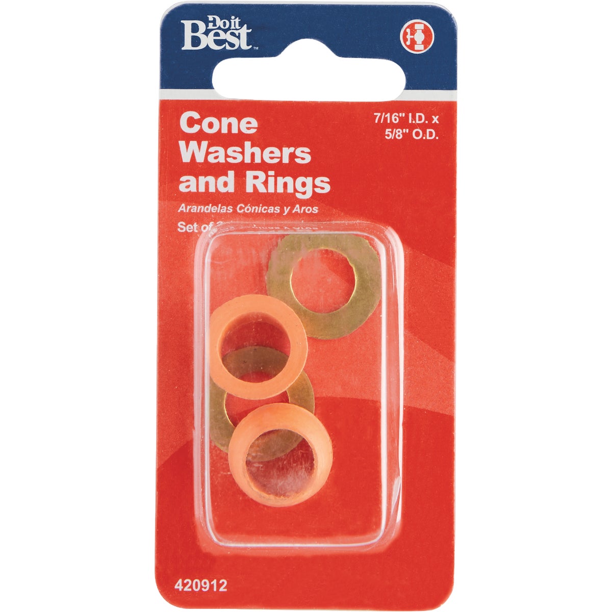 Do it Best 5/8 In. Black Cone Faucet Washer Image 2