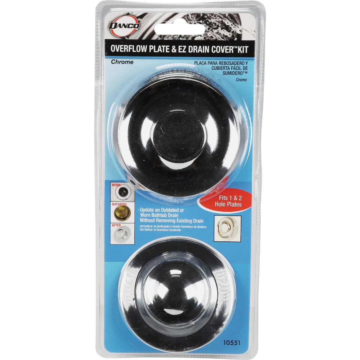 Danco Universal Chrome Tub Drain Trim Kit Image 2