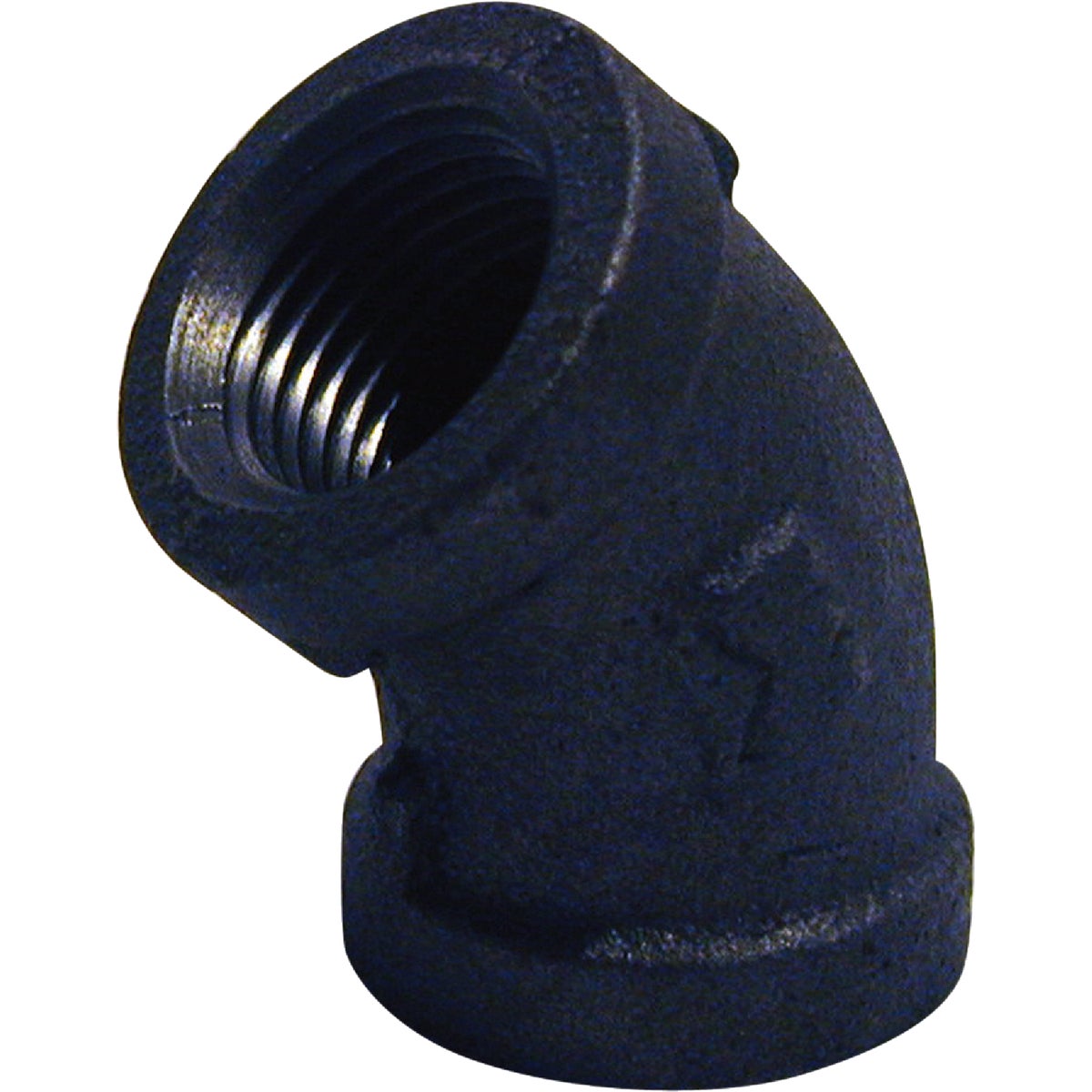 Southland 1-1/2 In. 45 Deg. Malleable Black Iron Elbow (1/8 Bend) Image 1