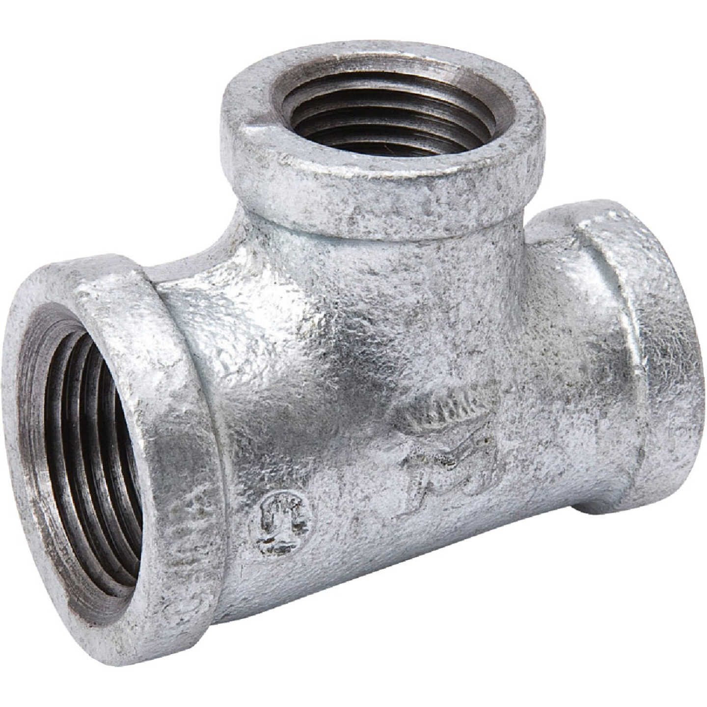 Southland 3/4 In. x 3/4 In. x 1/2 In. Malleable Iron Reducing Galvanized Tee Image 1