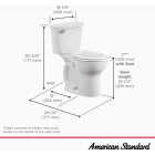 American Standard Cadet 10 In. Rough-In White Chair Height Round Bowl 1.28 GPF Toilet Image 3