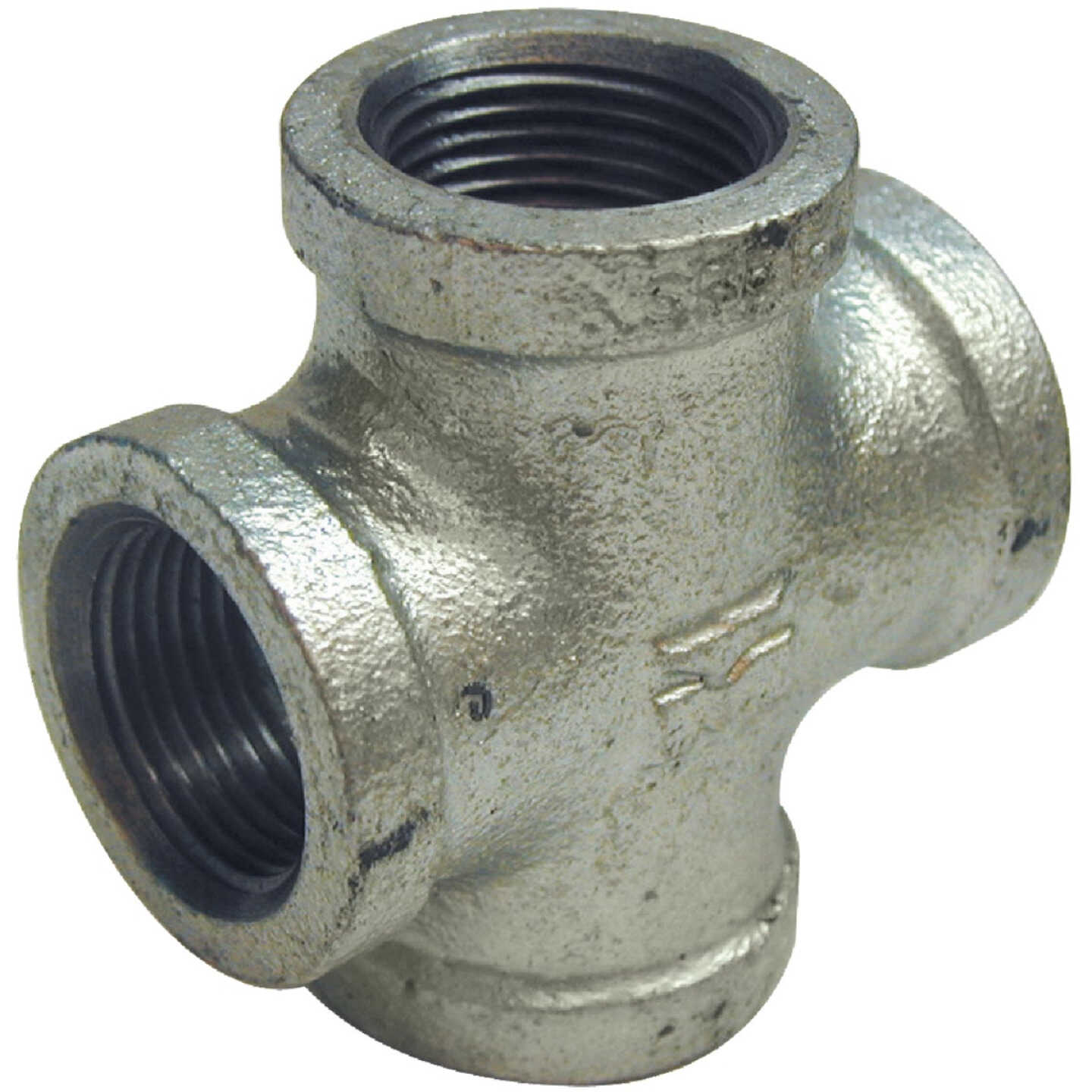 Southland 1/2 In. Malleable Iron Galvanized Pipe Cross Image 1