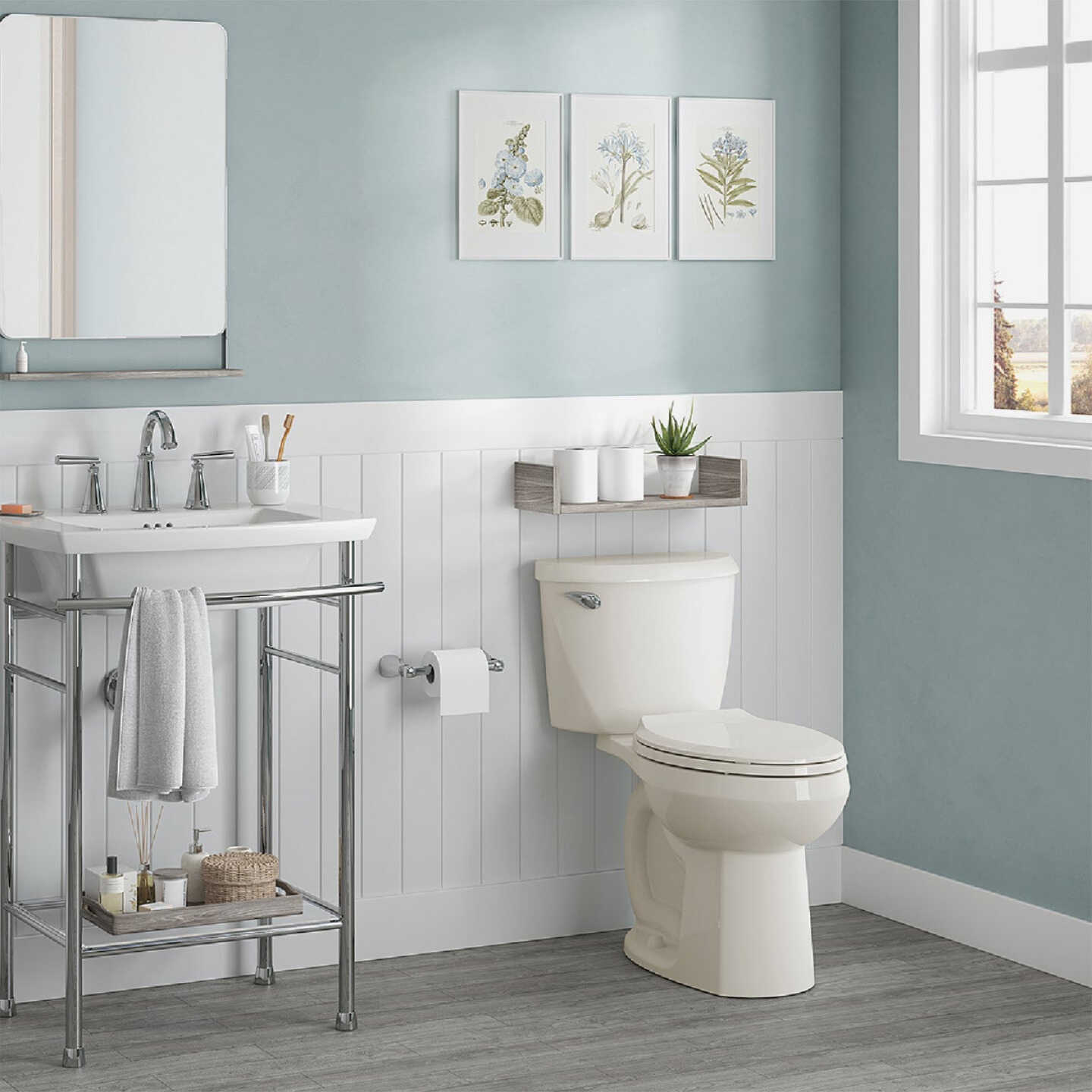 American Standard Colony3 Chair Height Bone Elongated Bowl 1.28 GPF Toilet-To-Go Image 2