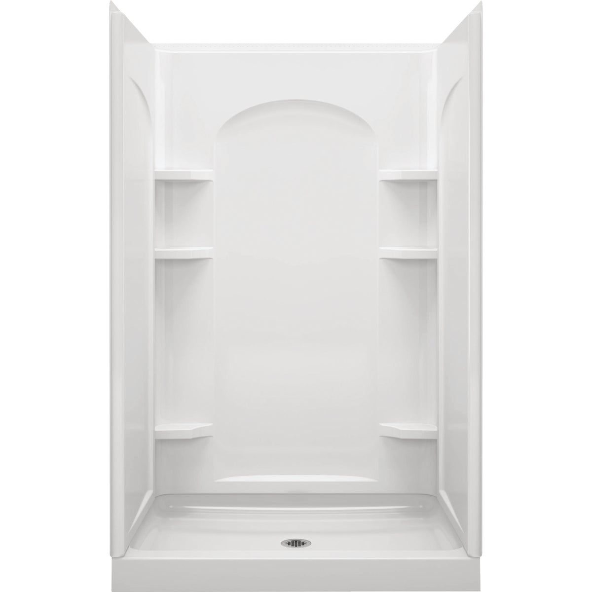 Sterling Ensemble 48 In. W. x 72-1/2 In. H. White Vikrell Shower Back Wall Image 5