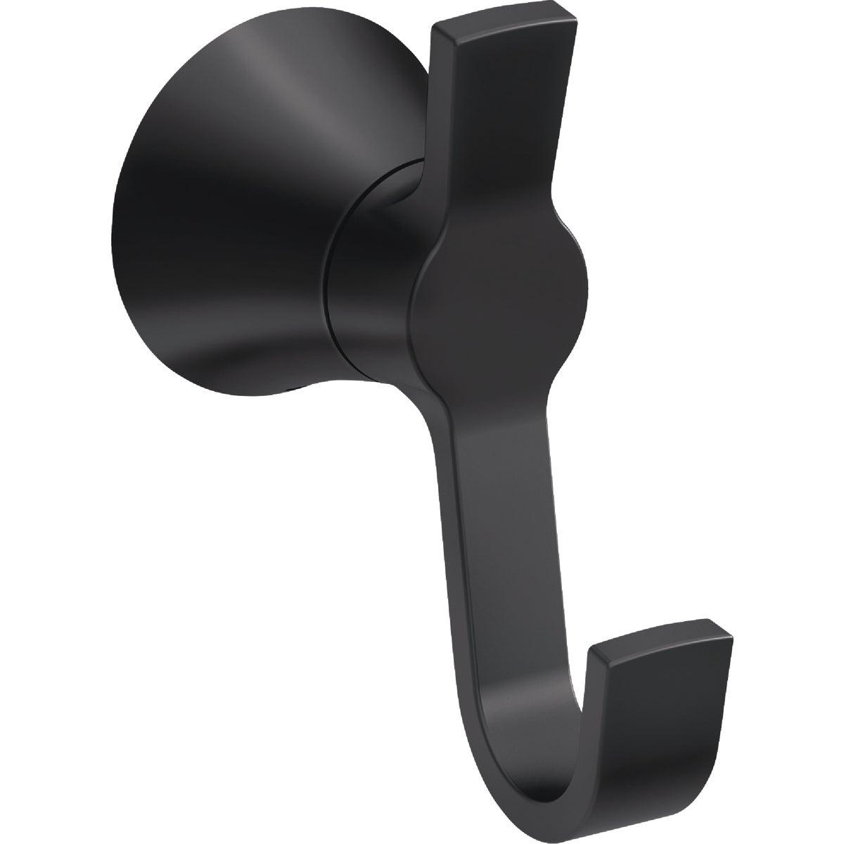 Moen Mikah Matte Black Single Robe Hook Image 1