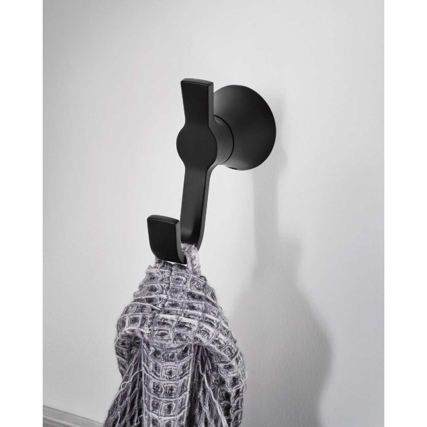 Moen Mikah Matte Black Single Robe Hook Image 3