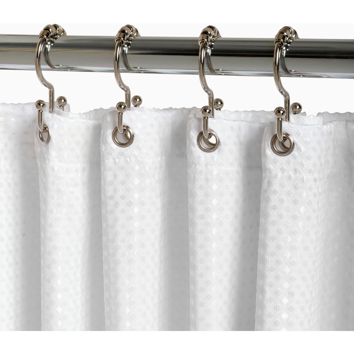 Zenith Zenna Home Chrome Double Roller Shower Curtain Hook (12 Count) Image 2