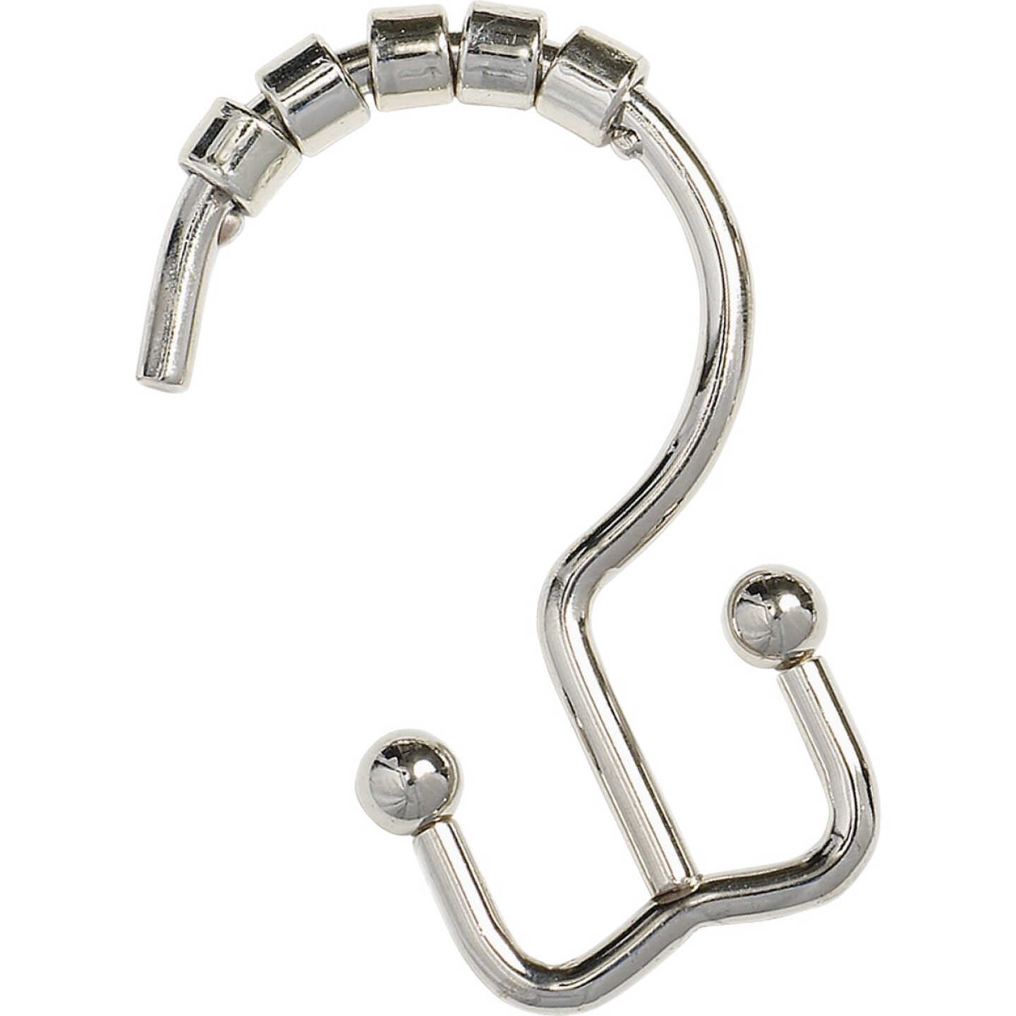 Zenith Zenna Home Chrome Double Roller Shower Curtain Hook (12 Count) Image 1