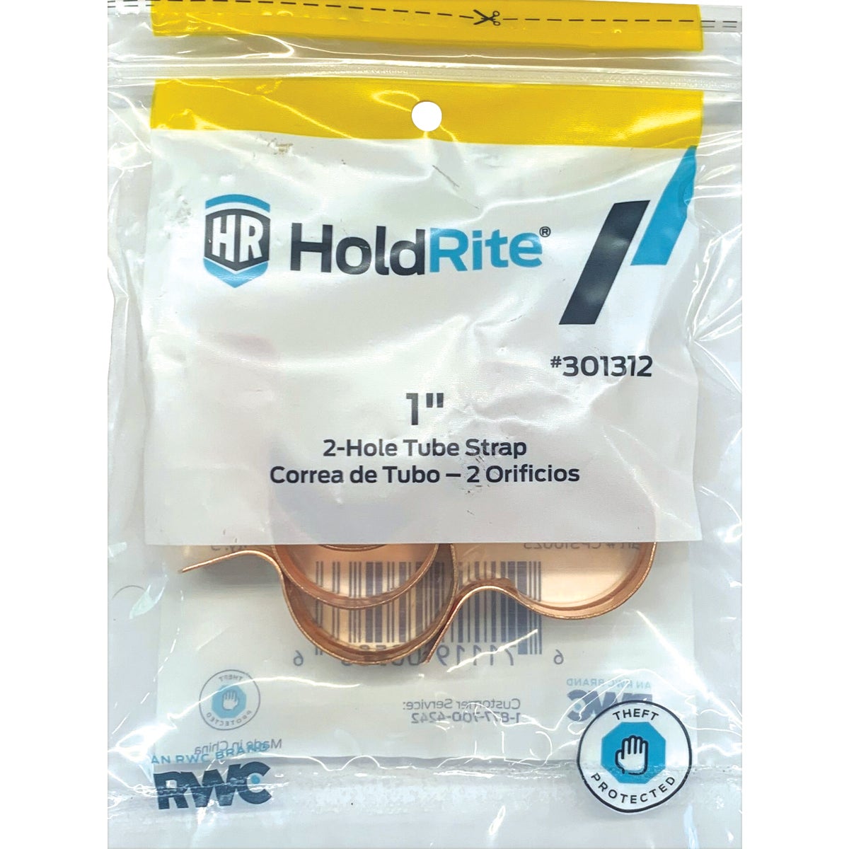 Holdrite 1 In. Copper Plated Steel Pipe Strap (5-Pack) Image 2