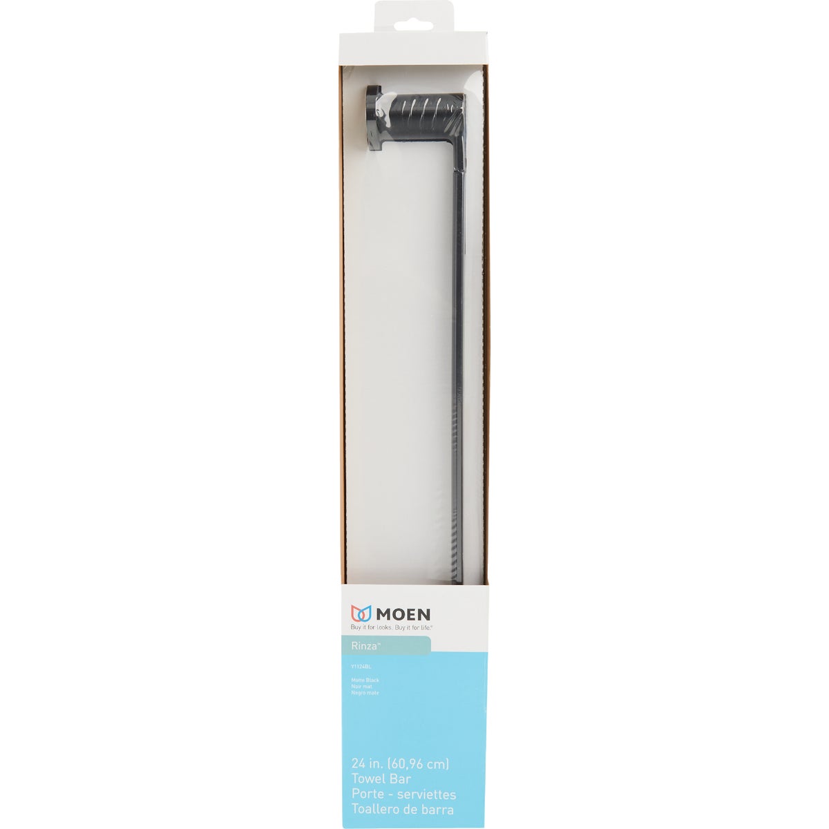 Moen Rinza 24 In. Towel Bar, Matte Black Image 2