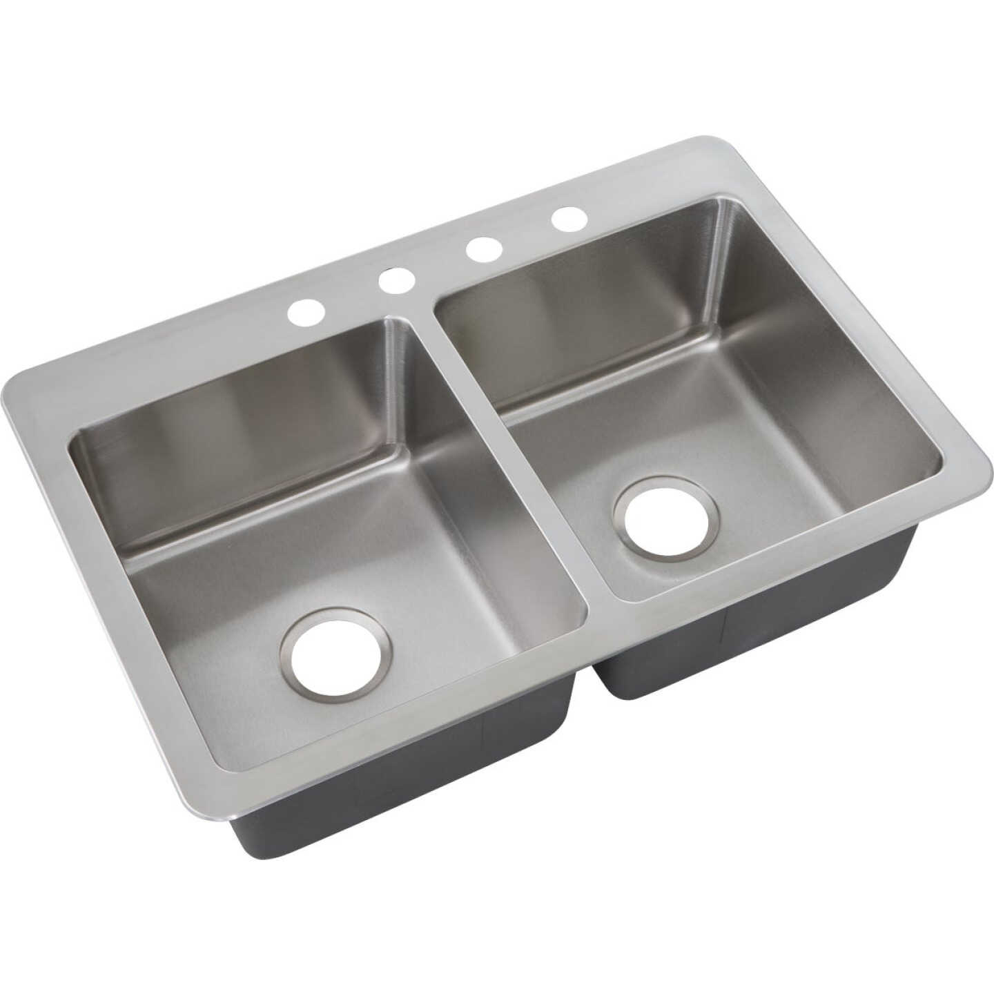 Stylebuilt 33 In. x 22 In. x 9 In. 50/50 Double Bowl Dual Mount Kitchen Sink Image 1
