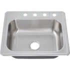 Common Goods 25 In. x 22 In. x 8 In. Single Bowl Top Mount Kitchen Sink Image 2