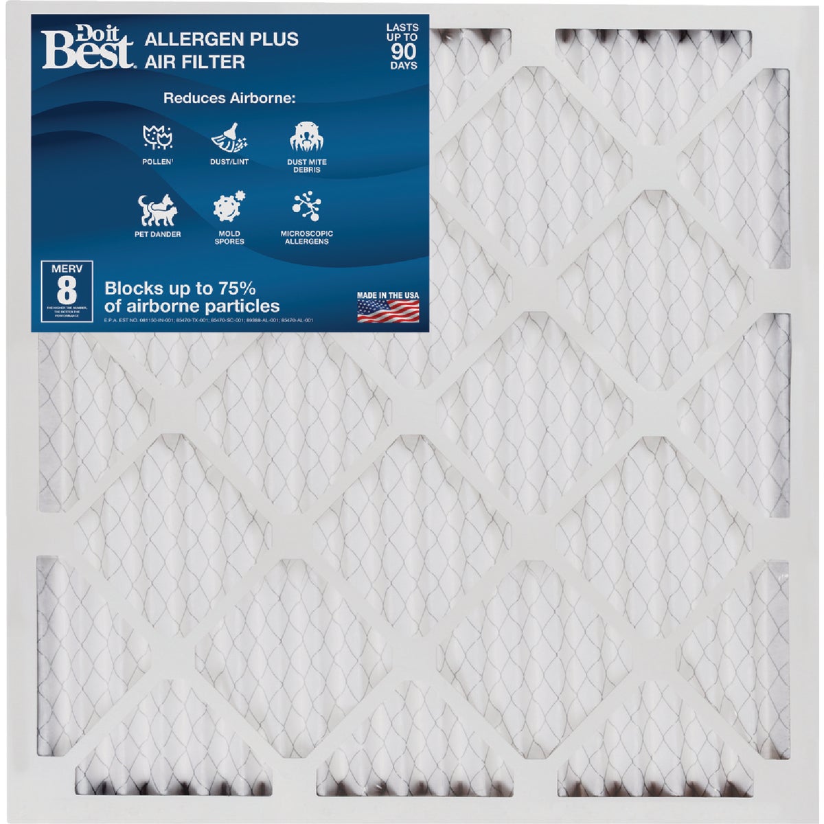 Do it Best 14 In. x 25 In. x 1 In. MERV 8 Furnace Filter