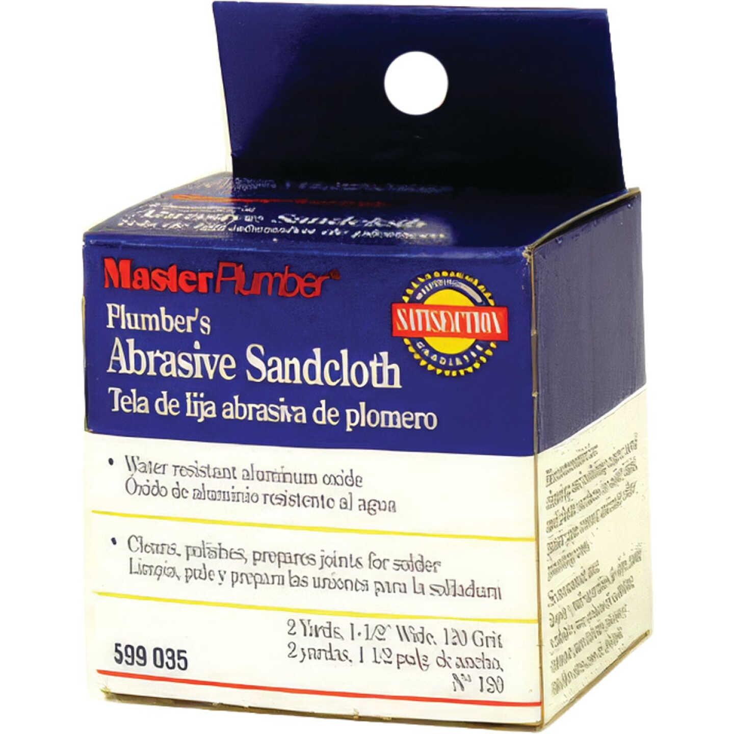 Master Plumber 1-1/2 In. x 2 Yd. 120-Grit Plumber's Abrasive Sandcloth Image 1