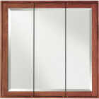 Sunny Wood Franciscan Mission Oak 30 In. W x 30 In. H x 5 In. D Tri-View Surface Mount Medicine Cabi Image 1