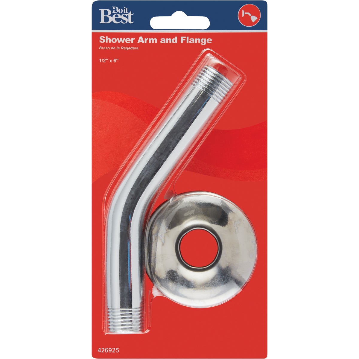 Do it 6 In. Chrome Shower and Flange Image 2