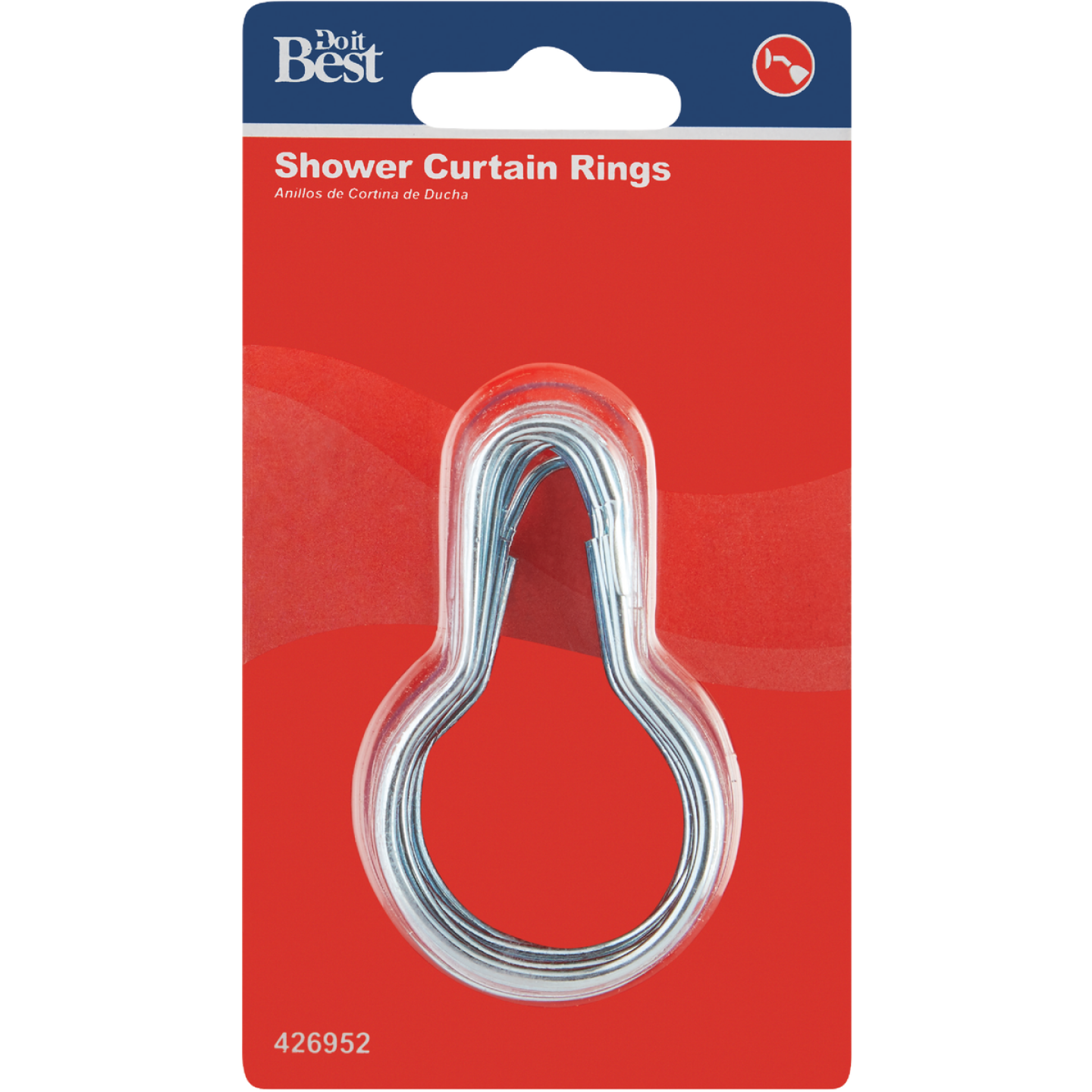 Do it Chrome Shower Curtain Ring (12 Count) Image 2