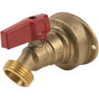 Brass 1/2-in PF x 3/4-in MHT 1/4 Turn No Kink Hose Bibb Image 1